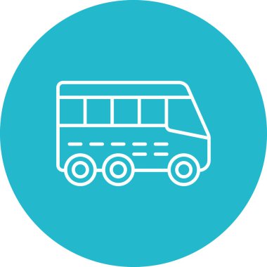 Otobüs vektör simgesi. Yazdırma, mobil ve web uygulamaları için kullanılabilir.