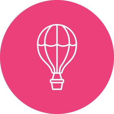 Sıcak Hava Balonu vektör simgesi. Yazdırma, mobil ve web uygulamaları için kullanılabilir.