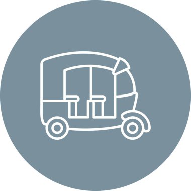 Rickshaw vektör simgesi. Yazdırma, mobil ve web uygulamaları için kullanılabilir.