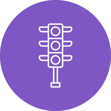 Trafik Işığı vektör simgesi. Yazdırma, mobil ve web uygulamaları için kullanılabilir.