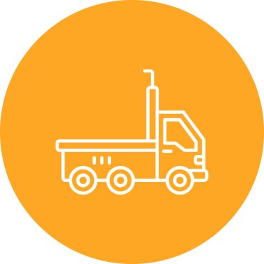 Karavan Kamyonu vektör simgesi. Yazdırma, mobil ve web uygulamaları için kullanılabilir.