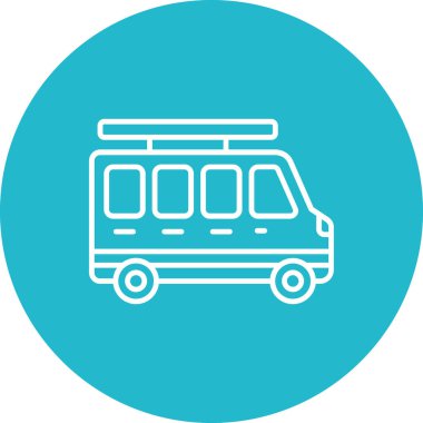 Van vektör simgesi. Yazdırma, mobil ve web uygulamaları için kullanılabilir.