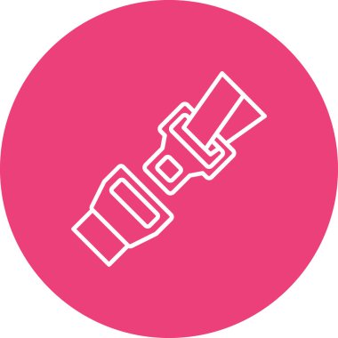 Emniyet kemeri vektör simgesi. Yazdırma, mobil ve web uygulamaları için kullanılabilir.