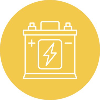 Batarya vektör simgesi. Yazdırma, mobil ve web uygulamaları için kullanılabilir.