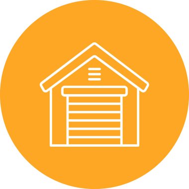 Garaj vektör simgesi. Yazdırma, mobil ve web uygulamaları için kullanılabilir.