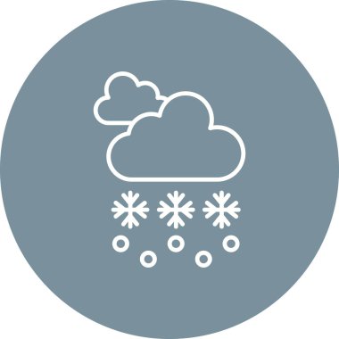 Kar Fırtınası vektör simgesi. Yazdırma, mobil ve web uygulamaları için kullanılabilir.