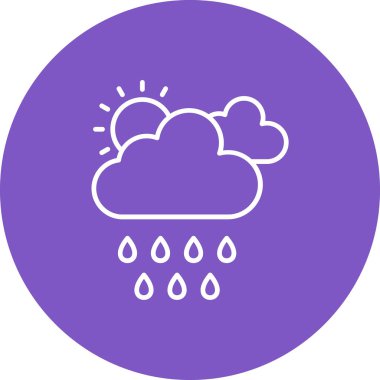 Yağmurlu Gün vektör simgesi. Yazdırma, mobil ve web uygulamaları için kullanılabilir.