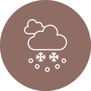 Kar yağışı vektör simgesi. Yazdırma, mobil ve web uygulamaları için kullanılabilir.