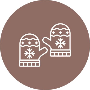 Kış Eldiveni vektör simgesi. Yazdırma, mobil ve web uygulamaları için kullanılabilir.