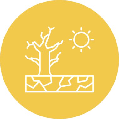 Kuraklık vektör simgesi. Yazdırma, mobil ve web uygulamaları için kullanılabilir.