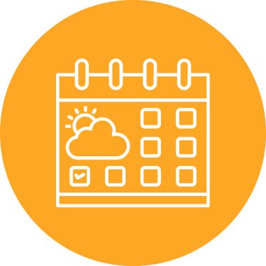 Takvim vektör simgesi. Yazdırma, mobil ve web uygulamaları için kullanılabilir.