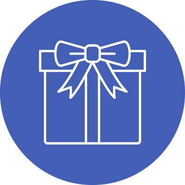 Hediye kutusu vektör simgesi. Yazdırma, mobil ve web uygulamaları için kullanılabilir.