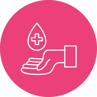 Kan bağışı vektör ikonu. Yazdırma, mobil ve web uygulamaları için kullanılabilir.