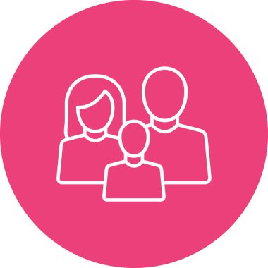 Aile vektör simgesi. Yazdırma, mobil ve web uygulamaları için kullanılabilir.