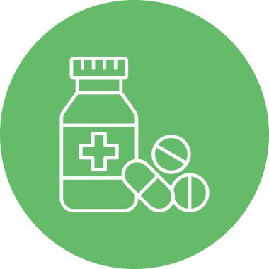 İlaç vektör simgesi. Yazdırma, mobil ve web uygulamaları için kullanılabilir.