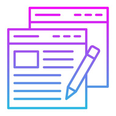 İçerik vektör simgesi. Yazdırma, mobil ve web uygulamaları için kullanılabilir.