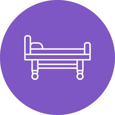 Yatak vektör simgesi. Yazdırma, mobil ve web uygulamaları için kullanılabilir.