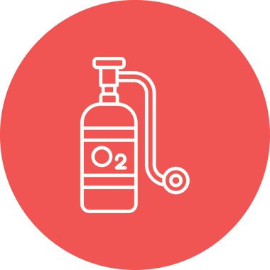 Oksijen vektör simgesi. Yazdırma, mobil ve web uygulamaları için kullanılabilir.