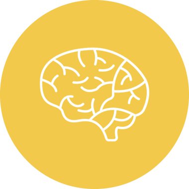 Beyin vektör simgesi. Yazdırma, mobil ve web uygulamaları için kullanılabilir.