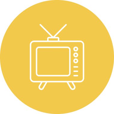 TV Uygulaması vektör simgesi. Yazdırma, mobil ve web uygulamaları için kullanılabilir.