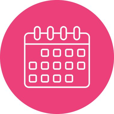 Takvim vektör simgesi. Yazdırma, mobil ve web uygulamaları için kullanılabilir.