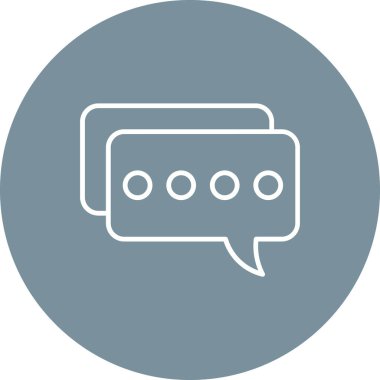 Sohbet vektörü simgesi. Yazdırma, mobil ve web uygulamaları için kullanılabilir.