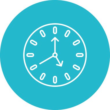 Saat vektör simgesi. Yazdırma, mobil ve web uygulamaları için kullanılabilir.