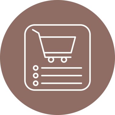 Alışveriş Uygulaması vektör simgesi. Yazdırma, mobil ve web uygulamaları için kullanılabilir.