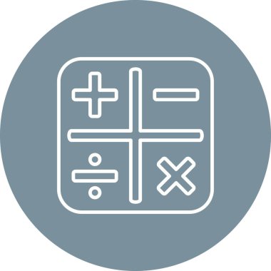 Hesap makinesi vektör simgesi. Yazdırma, mobil ve web uygulamaları için kullanılabilir.