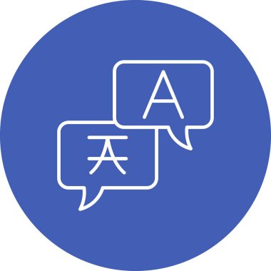 Çevirmen vektör simgesi. Yazdırma, mobil ve web uygulamaları için kullanılabilir.