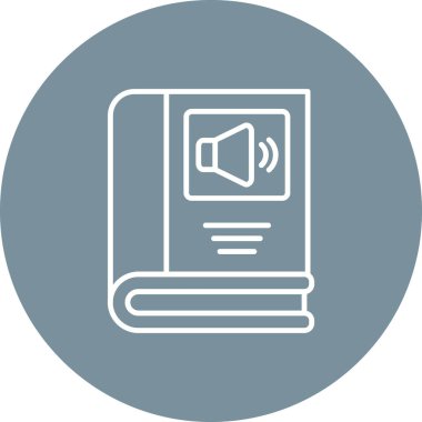 Ses Kitabı vektör simgesi. Yazdırma, mobil ve web uygulamaları için kullanılabilir.