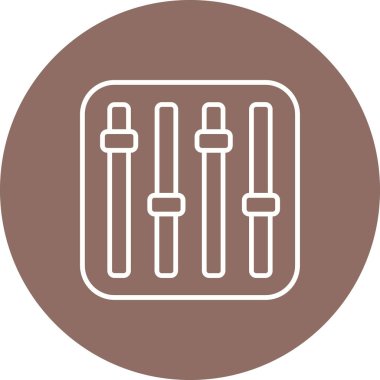 Eşitleyici vektör simgesi. Yazdırma, mobil ve web uygulamaları için kullanılabilir.