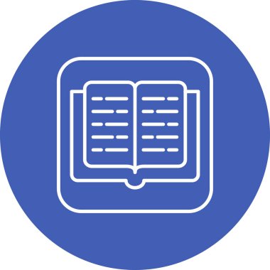 Ebook vektör simgesi. Yazdırma, mobil ve web uygulamaları için kullanılabilir.