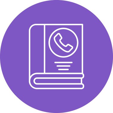 Telefon Defteri vektör simgesi. Yazdırma, mobil ve web uygulamaları için kullanılabilir.