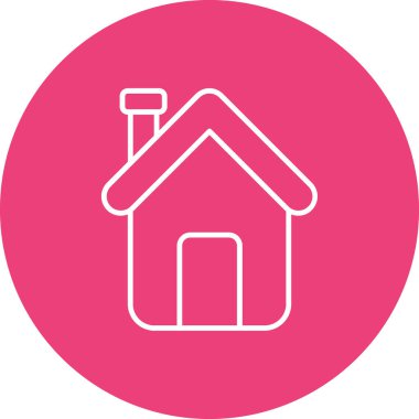 Ev vektör simgesi. Yazdırma, mobil ve web uygulamaları için kullanılabilir.