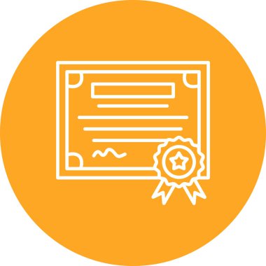 Diploma vektör simgesi. Yazdırma, mobil ve web uygulamaları için kullanılabilir.