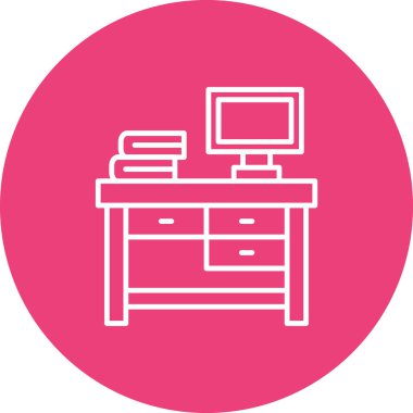 Masa vektör simgesi. Yazdırma, mobil ve web uygulamaları için kullanılabilir.