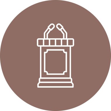 Lectern vektör simgesi. Yazdırma, mobil ve web uygulamaları için kullanılabilir.