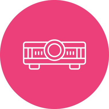 Projektör vektör simgesi. Yazdırma, mobil ve web uygulamaları için kullanılabilir.