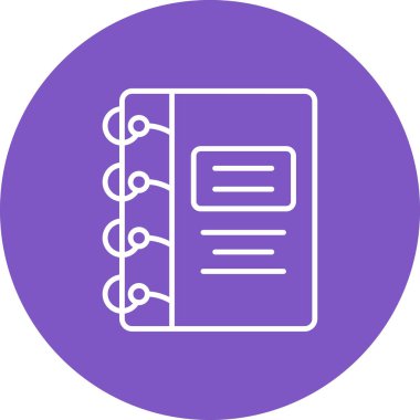 Not defteri vektör simgesi. Yazdırma, mobil ve web uygulamaları için kullanılabilir.