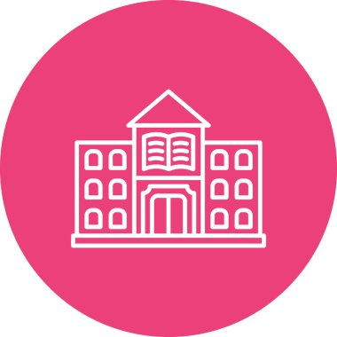 Kütüphane vektör simgesi. Yazdırma, mobil ve web uygulamaları için kullanılabilir.