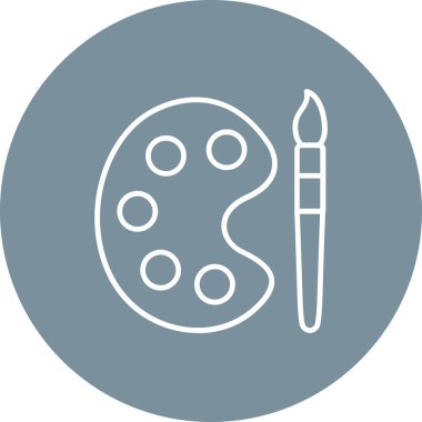 Renk Paleti vektör simgesi. Yazdırma, mobil ve web uygulamaları için kullanılabilir.