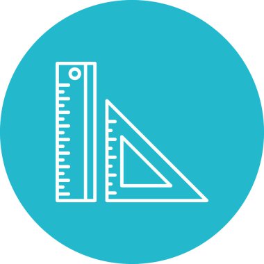 Cetvel vektör simgesi. Yazdırma, mobil ve web uygulamaları için kullanılabilir.