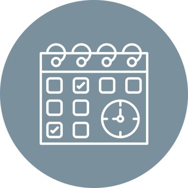 Takvim vektör simgesi. Yazdırma, mobil ve web uygulamaları için kullanılabilir.