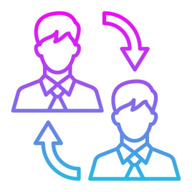 B2b vektör simgesi. Yazdırma, mobil ve web uygulamaları için kullanılabilir.