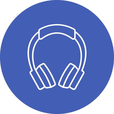 Kulaklık vektör simgesi. Yazdırma, mobil ve web uygulamaları için kullanılabilir.