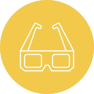 3d Gözlük vektör simgesi. Yazdırma, mobil ve web uygulamaları için kullanılabilir.