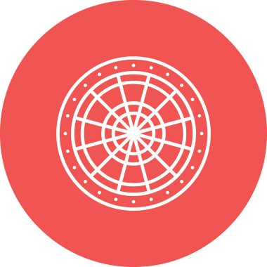 Dart tahtası vektör simgesi. Yazdırma, mobil ve web uygulamaları için kullanılabilir.