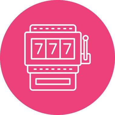 Slot Makinesi vektör simgesi. Yazdırma, mobil ve web uygulamaları için kullanılabilir.