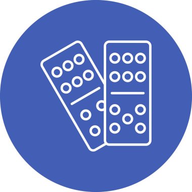 Domino vektör simgesi. Yazdırma, mobil ve web uygulamaları için kullanılabilir.